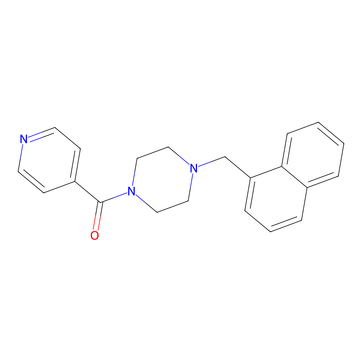 [4-(Naphthalen-1-ylmethyl)piperazin-1-yl]-pyridin-4-ylmethanone molecular structure, CAS 354536-26-8