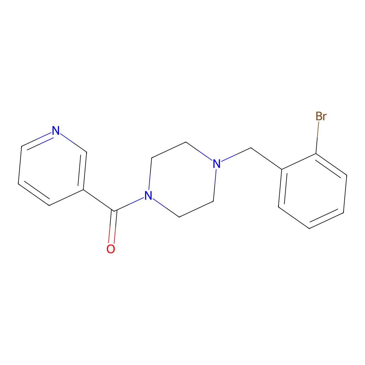 [4-[(2-Bromophenyl)methyl]piperazin-1-yl]-pyridin-3-ylmethanone molecular structure, CAS 354536-28-0