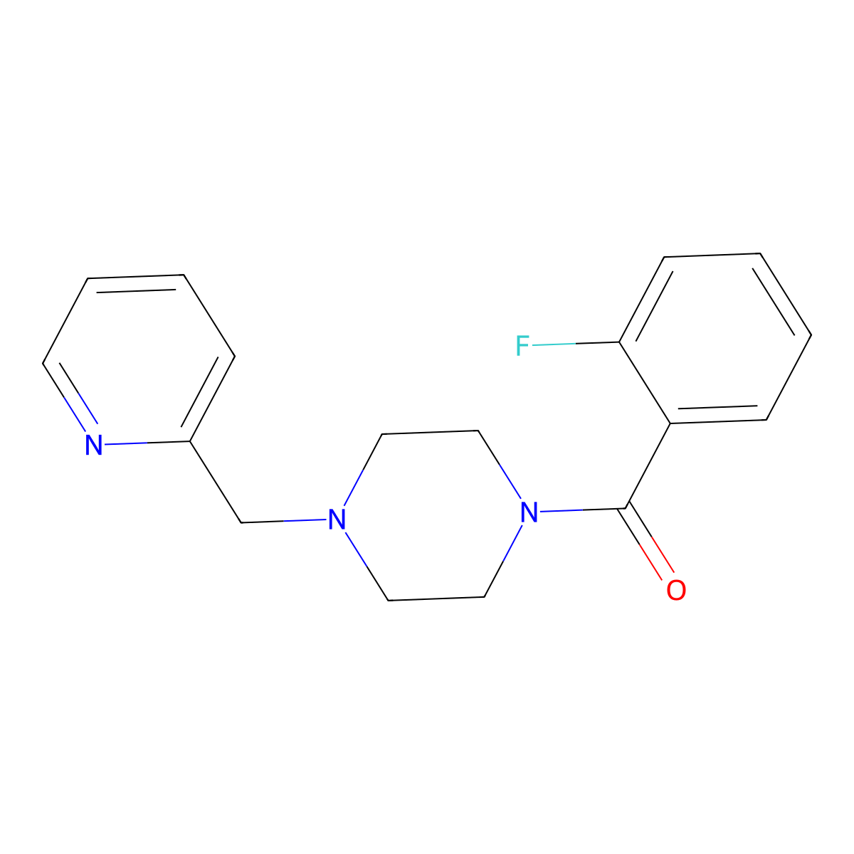(2-Fluorophenyl)-[4-(pyridin-2-ylmethyl)piperazin-1-yl]methanone molecular structure, CAS 354536-29-1