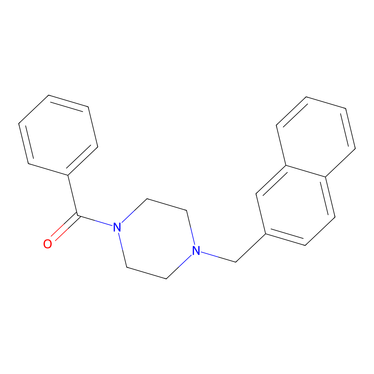 [4-(Naphthalen-2-ylmethyl)piperazin-1-yl]-phenylmethanone molecular structure, CAS 354536-34-8