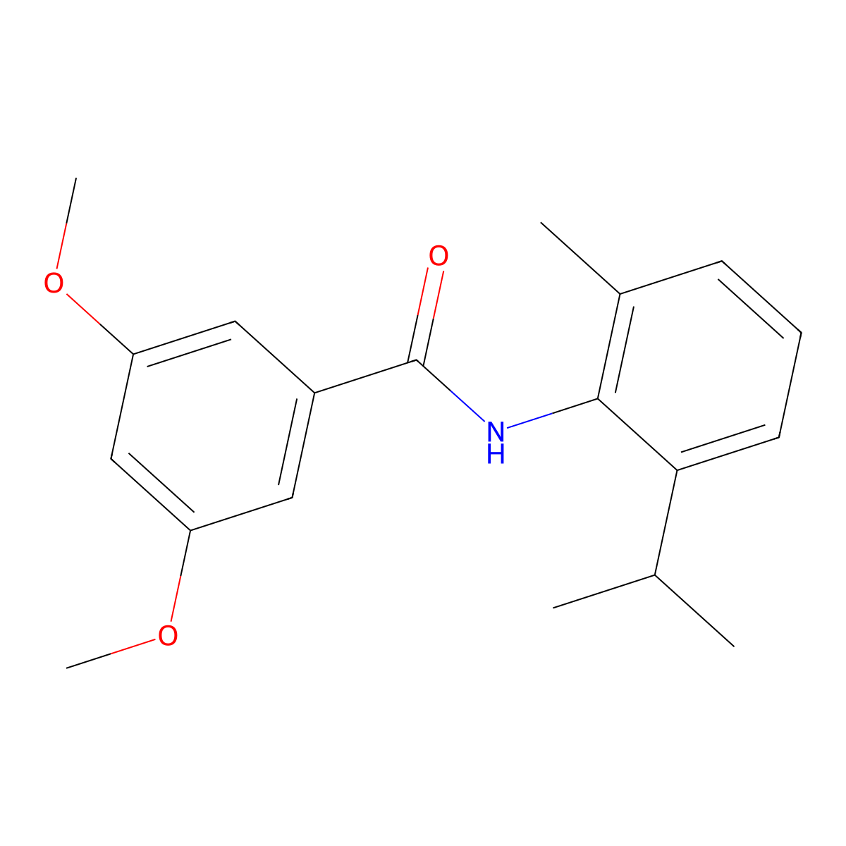 N-(2-isopropyl-6-methylphenyl)-3,5-dimethoxybenzamide molecular structure, CAS 354537-18-1