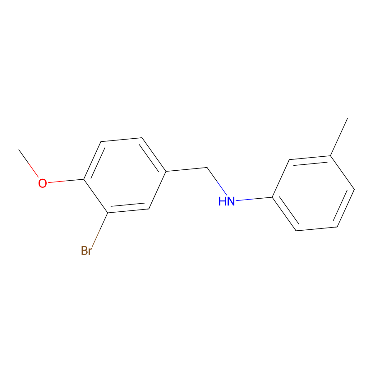 N-(3-bromo-4-methoxybenzyl)-3-methylaniline molecular structure, CAS 354538-00-4