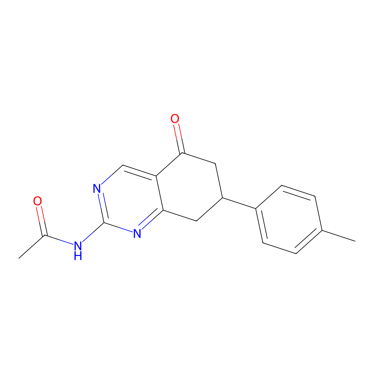 N-[7-(4-methylphenyl)-5-oxo-7,8-dihydro-6H-quinazolin-2-yl]acetamide molecular structure, CAS 354538-17-3