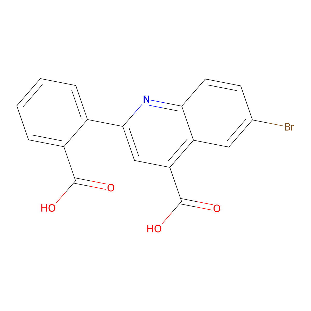 6-Bromo-2-(2-carboxyphenyl)quinoline-4-carboxylic acid molecular structure, CAS 354538-25-3