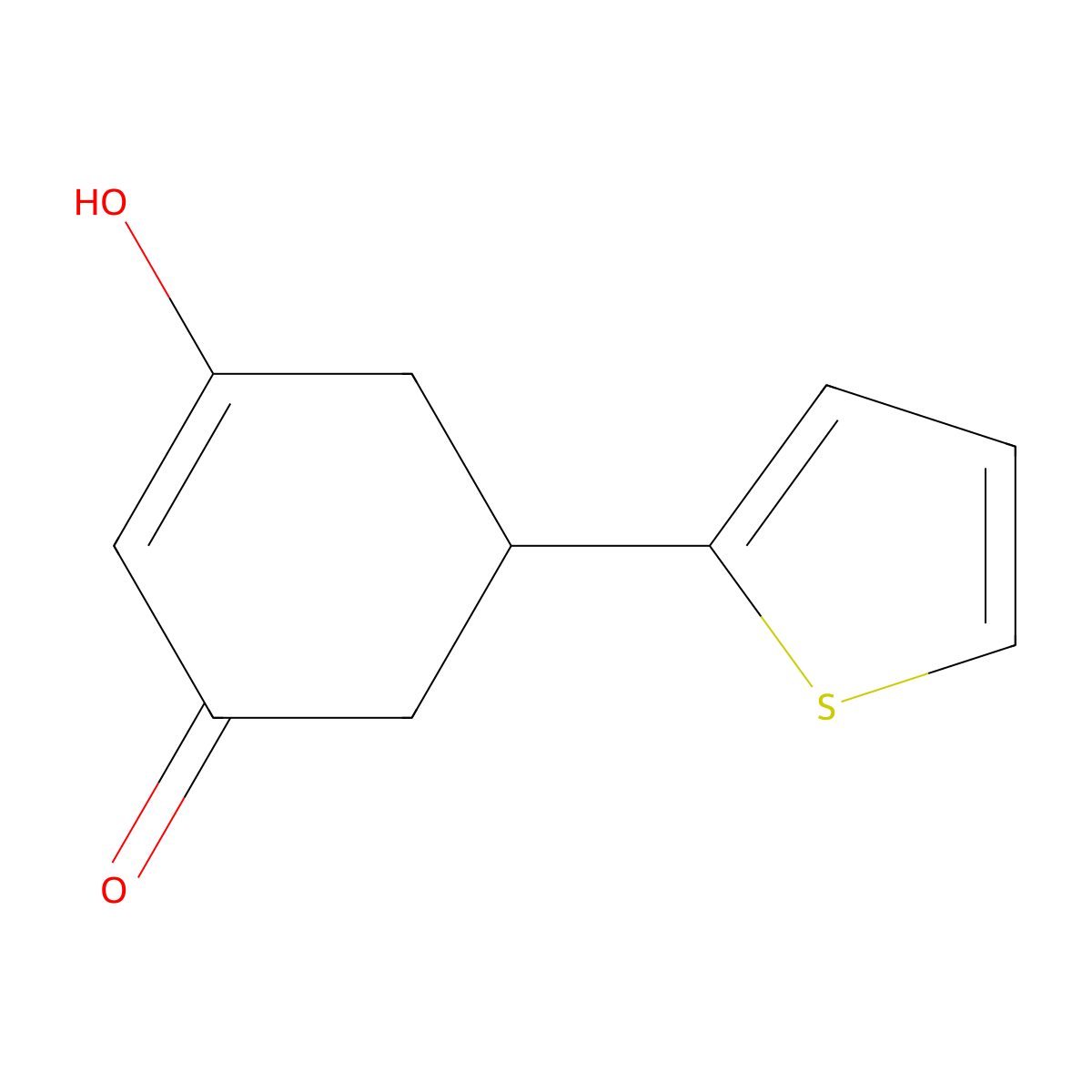 3-Hydroxy-5-(thiophen-2-yl)cyclohex-2-en-1-one molecular structure, CAS 354538-62-8