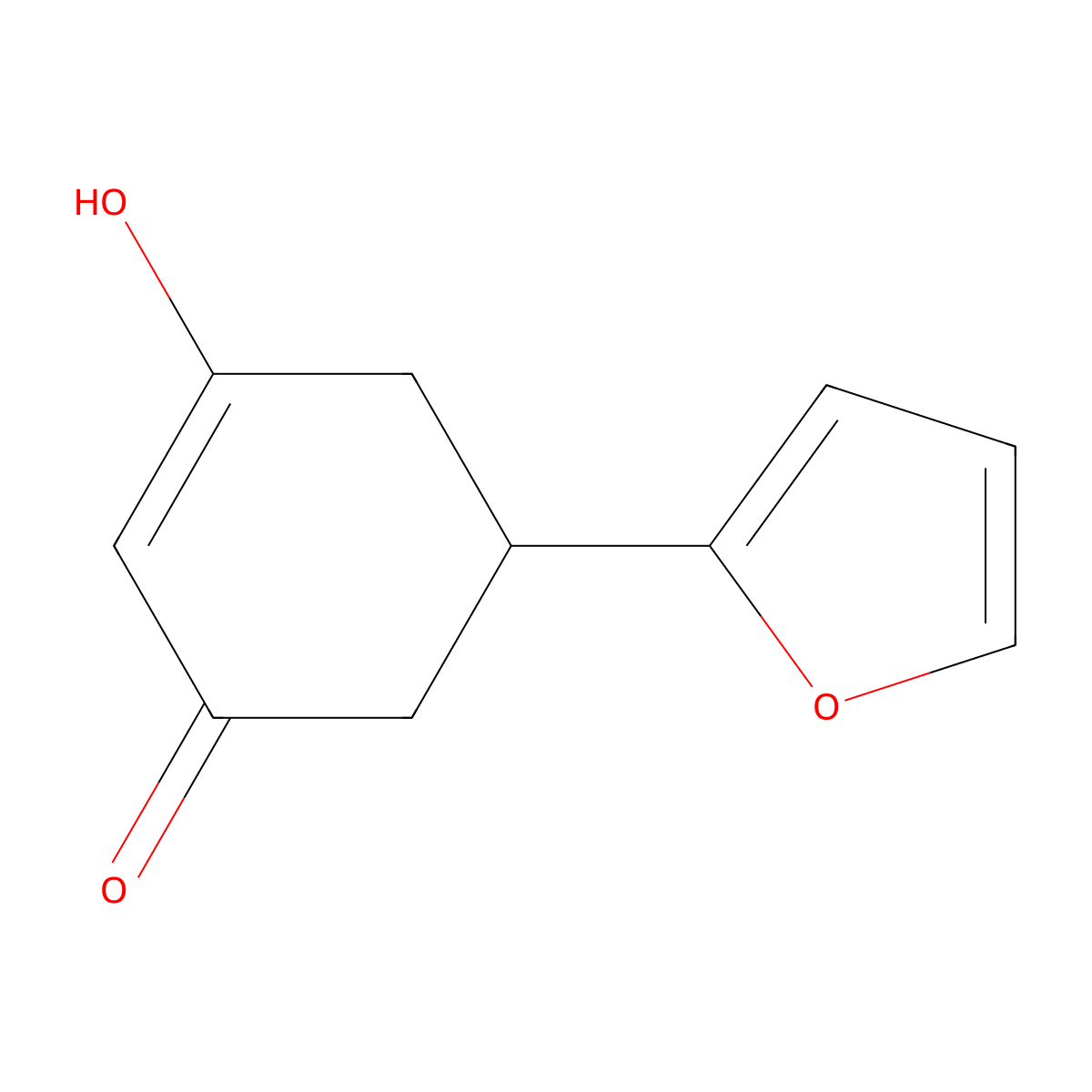 5-(Furan-2-yl)-3-hydroxycyclohex-2-enone molecular structure, CAS 354539-23-4