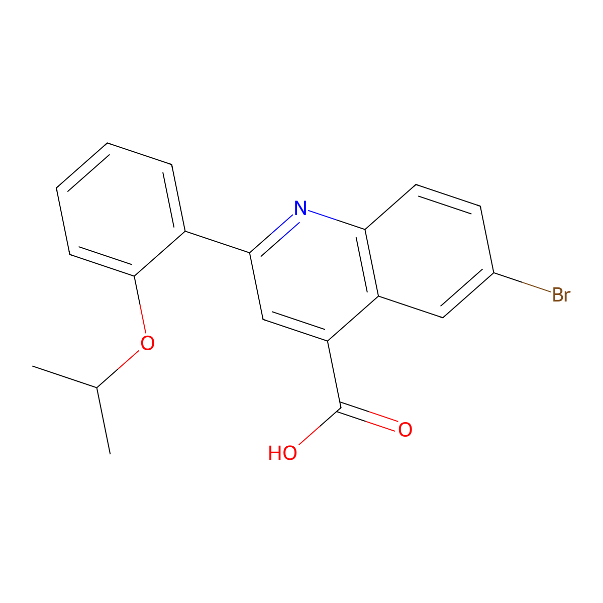 6-Bromo-2-(2-isopropoxyphenyl)quinoline-4-carboxylic acid molecular structure, CAS 354539-41-6
