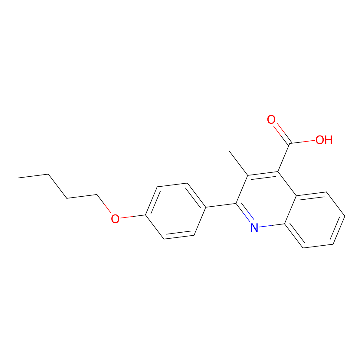 2-(4-Butoxyphenyl)-3-methylquinoline-4-carboxylic acid molecular structure, CAS 354539-58-5