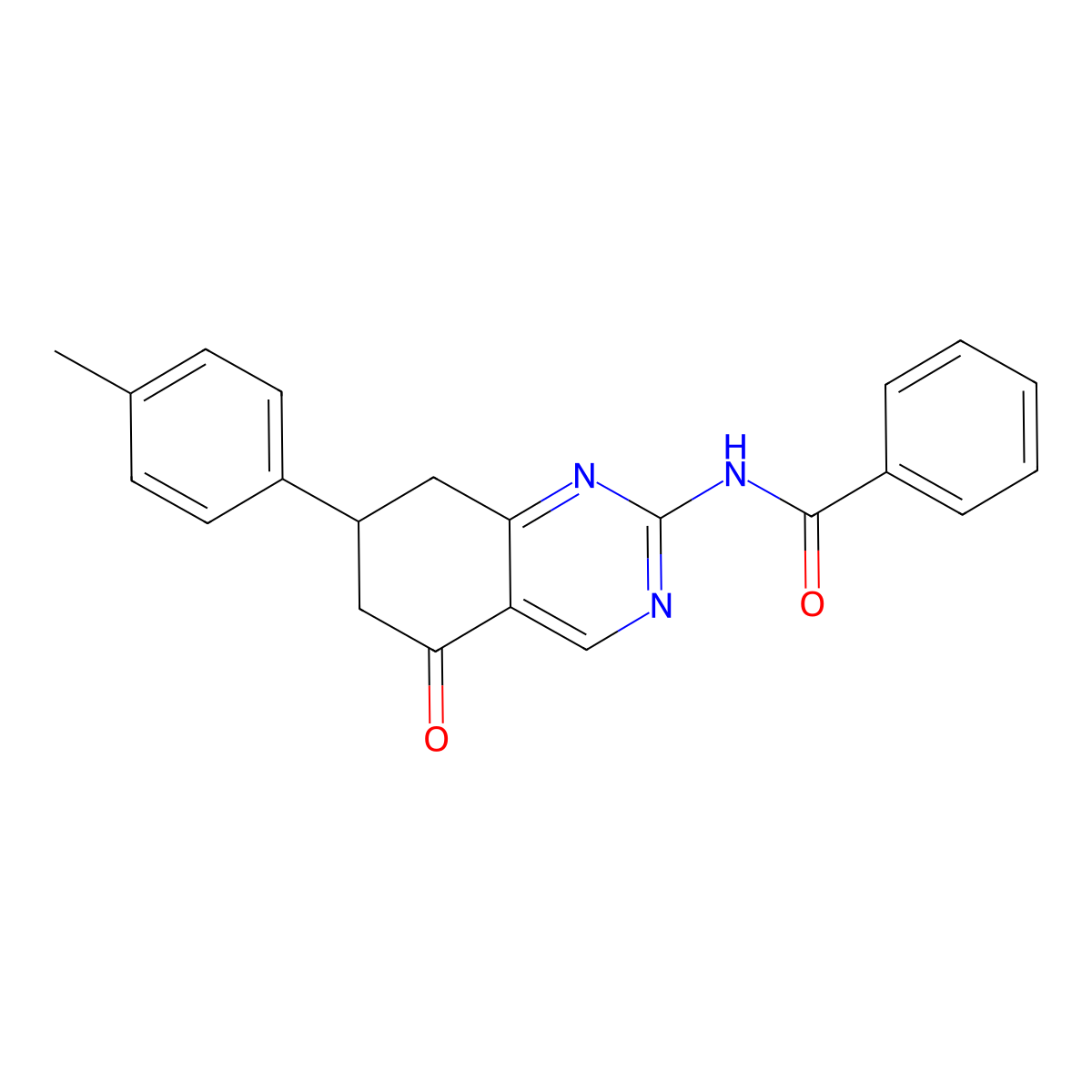 N-[7-(4-methylphenyl)-5-oxo-7,8-dihydro-6H-quinazolin-2-yl]benzamide molecular structure, CAS 354539-81-4