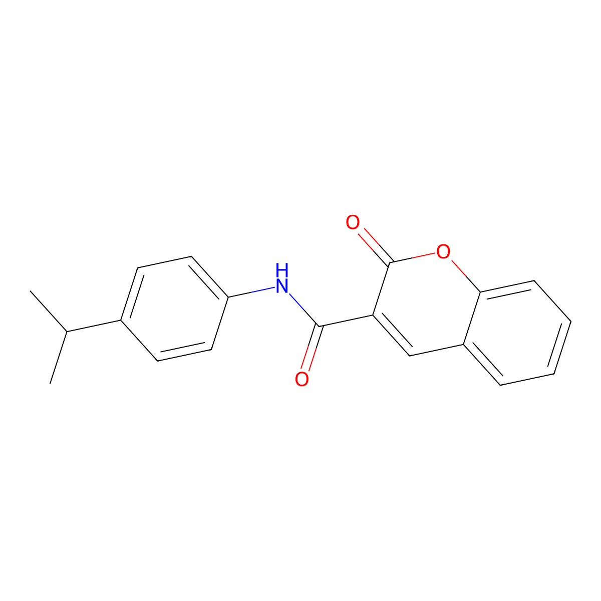 2-oxo-N-[4-(propan-2-yl)phenyl]-2H-chromene-3-carboxamide molecular structure, CAS 354540-94-6
