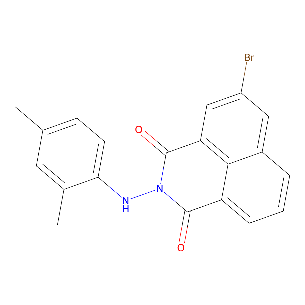 5-Bromo-2-(2,4-dimethylanilino)benzo[de]isoquinoline-1,3-dione molecular structure, CAS 354541-09-6