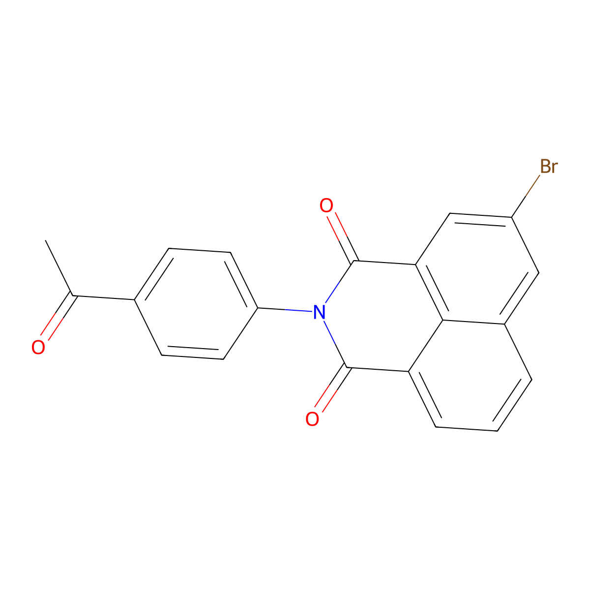 2-(4-acetylphenyl)-5-bromo-1H-benzo[de]isoquinoline-1,3(2H)-dione molecular structure, CAS 354541-27-8