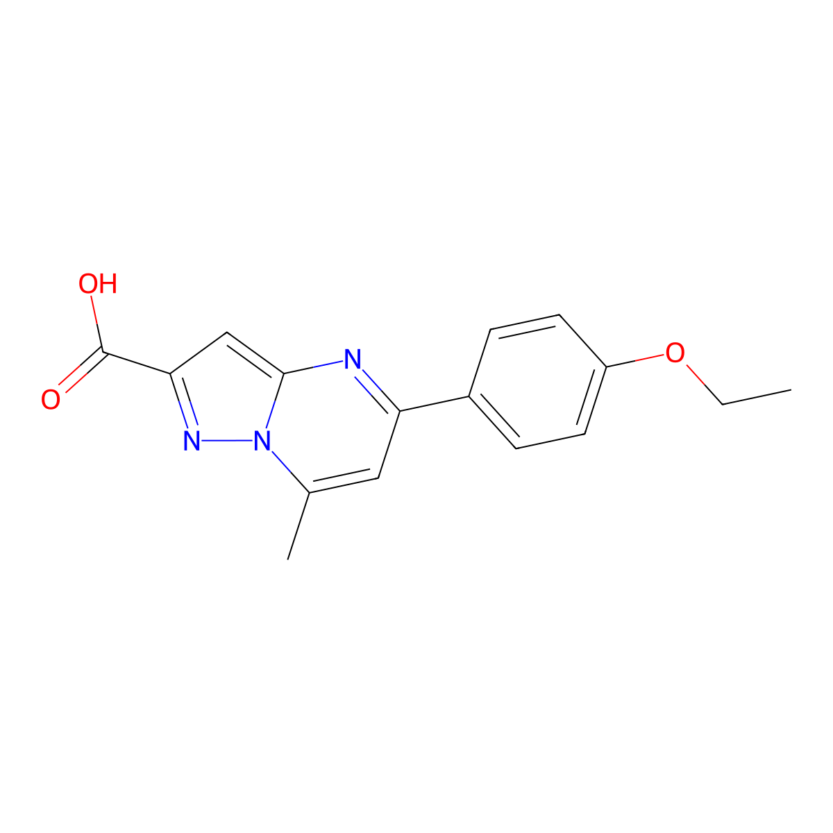 5-(4-Ethoxyphenyl)-7-methylpyrazolo[1,5-a]pyrimidine-2-carboxylic acid molecular structure, CAS 354542-40-8