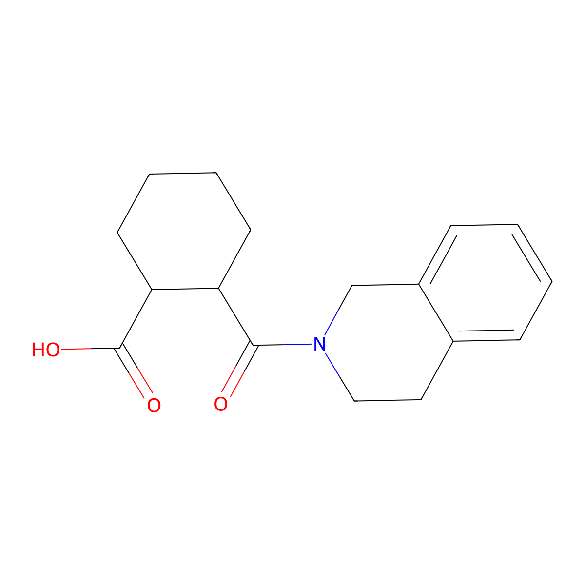 2-(1,2,3,4-Tetrahydroisoquinoline-2-carbonyl)cyclohexanecarboxylic acid molecular structure, CAS 354545-52-1