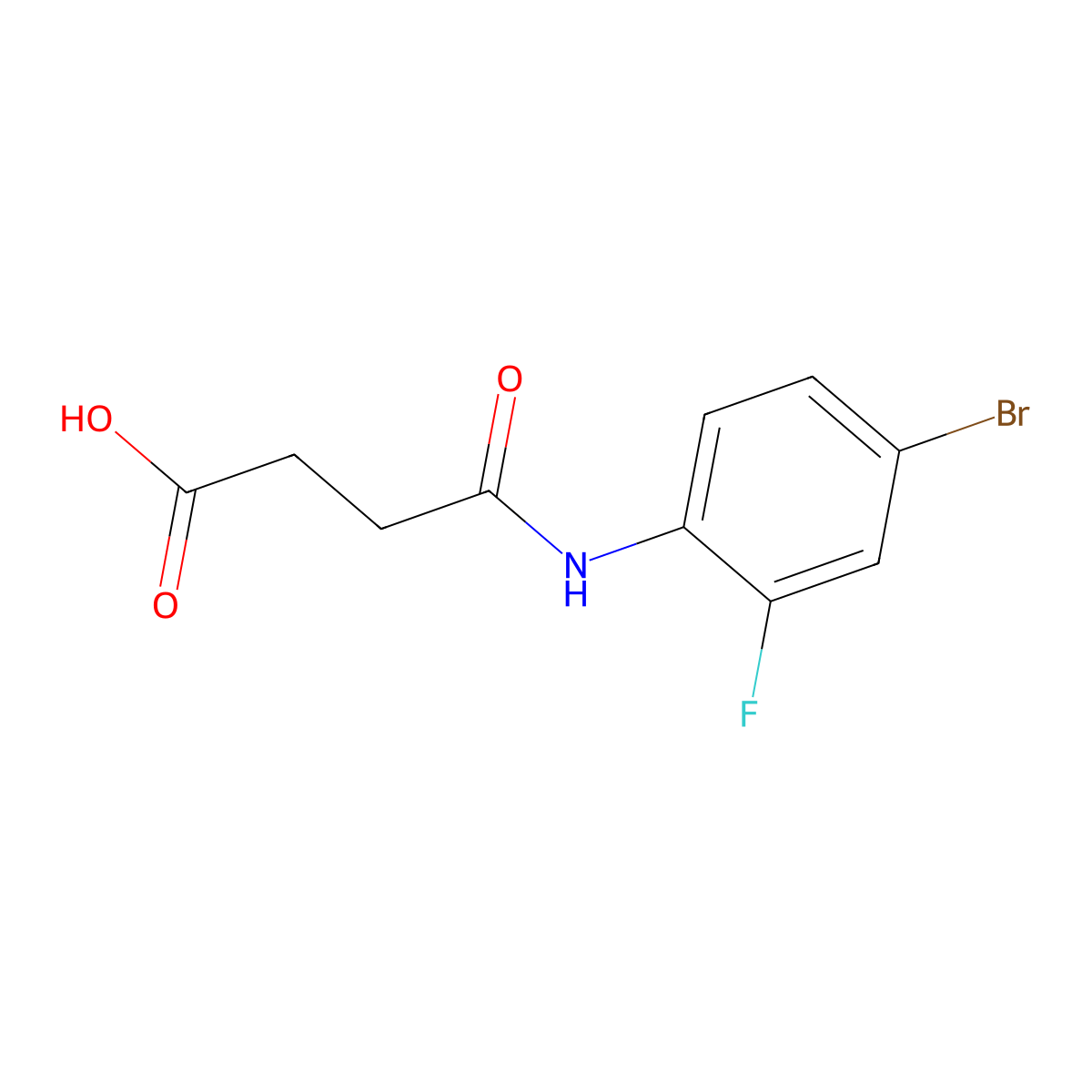 4-(4-Bromo-2-fluoroanilino)-4-oxobutanoic acid molecular structure, CAS 354545-86-1