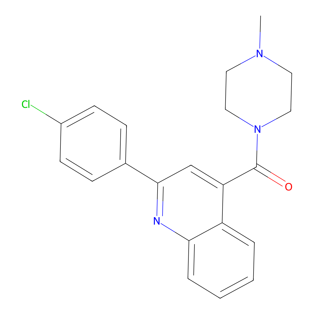 [2-(4-Chlorophenyl)-4-quinolyl](4-methylpiperazino)methanone molecular structure, CAS 354546-30-8