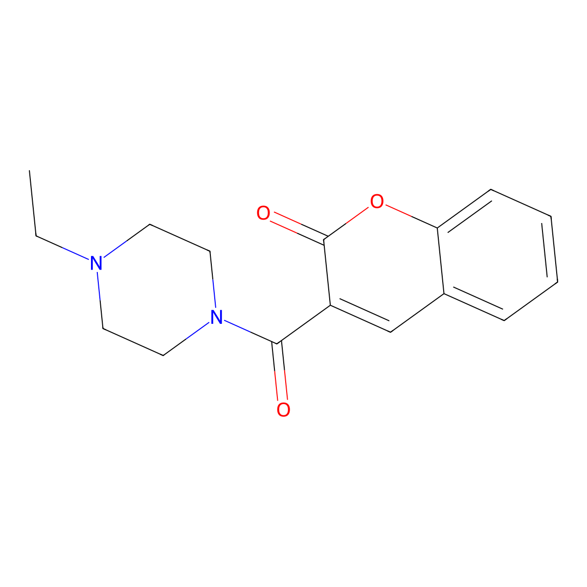 3-(4-Ethylpiperazine-1-carbonyl)chromen-2-one molecular structure, CAS 354546-65-9