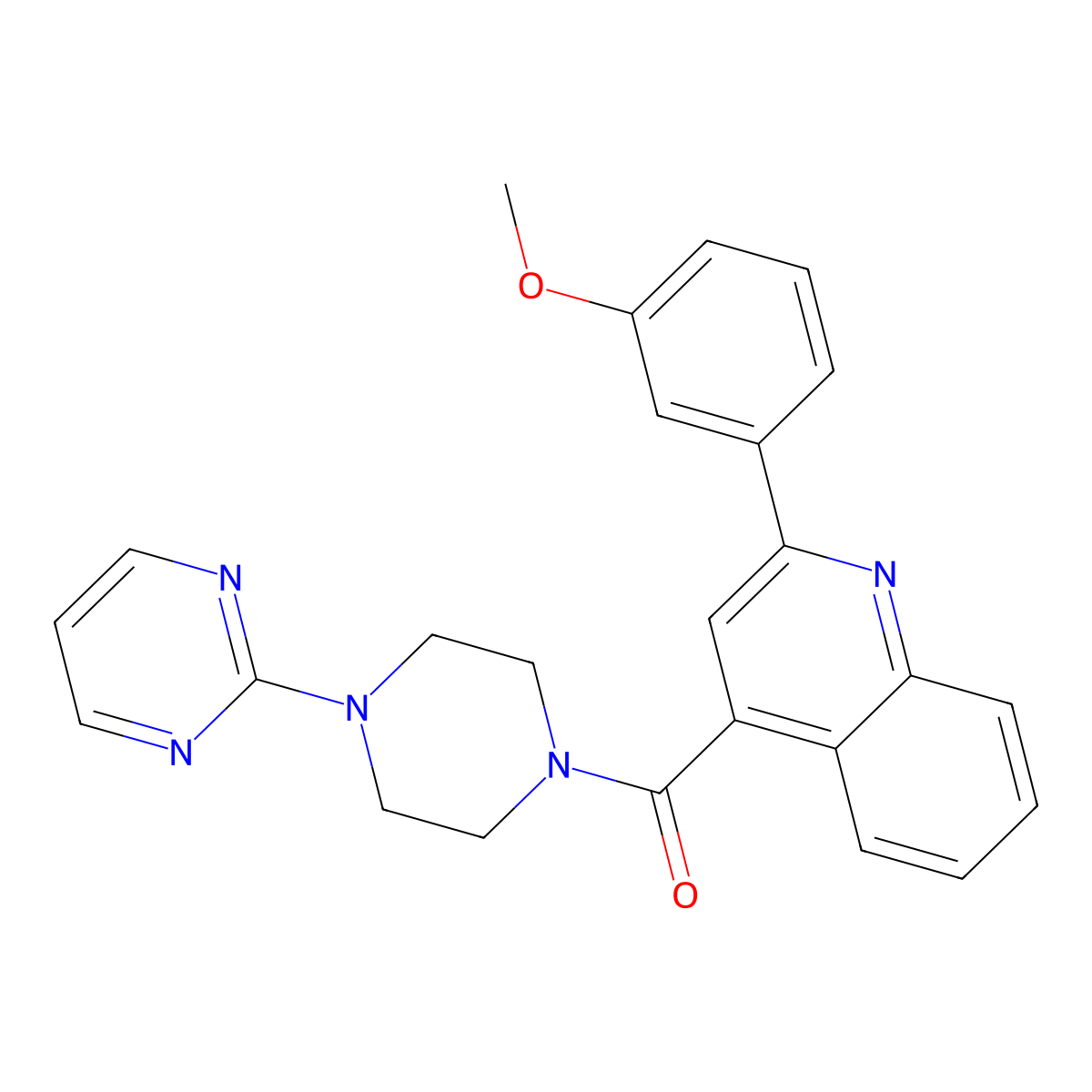 [2-(3-Methoxyphenyl)quinolin-4-yl]-(4-pyrimidin-2-ylpiperazin-1-yl)methanone molecular structure, CAS 354547-69-6