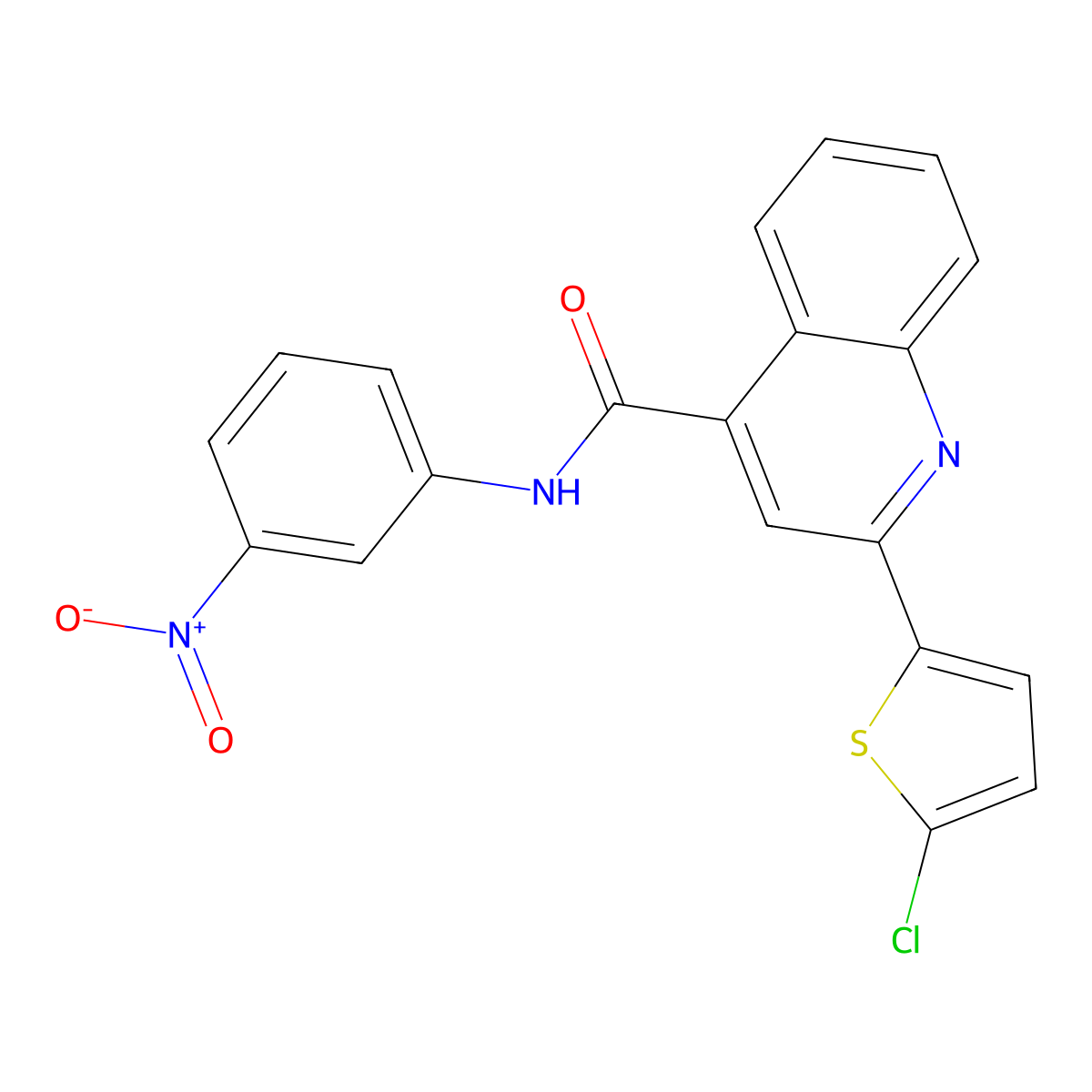 2-(5-chloro-2-thienyl)-N-{3-nitrophenyl}-4-quinolinecarboxamide molecular structure, CAS 354548-07-5