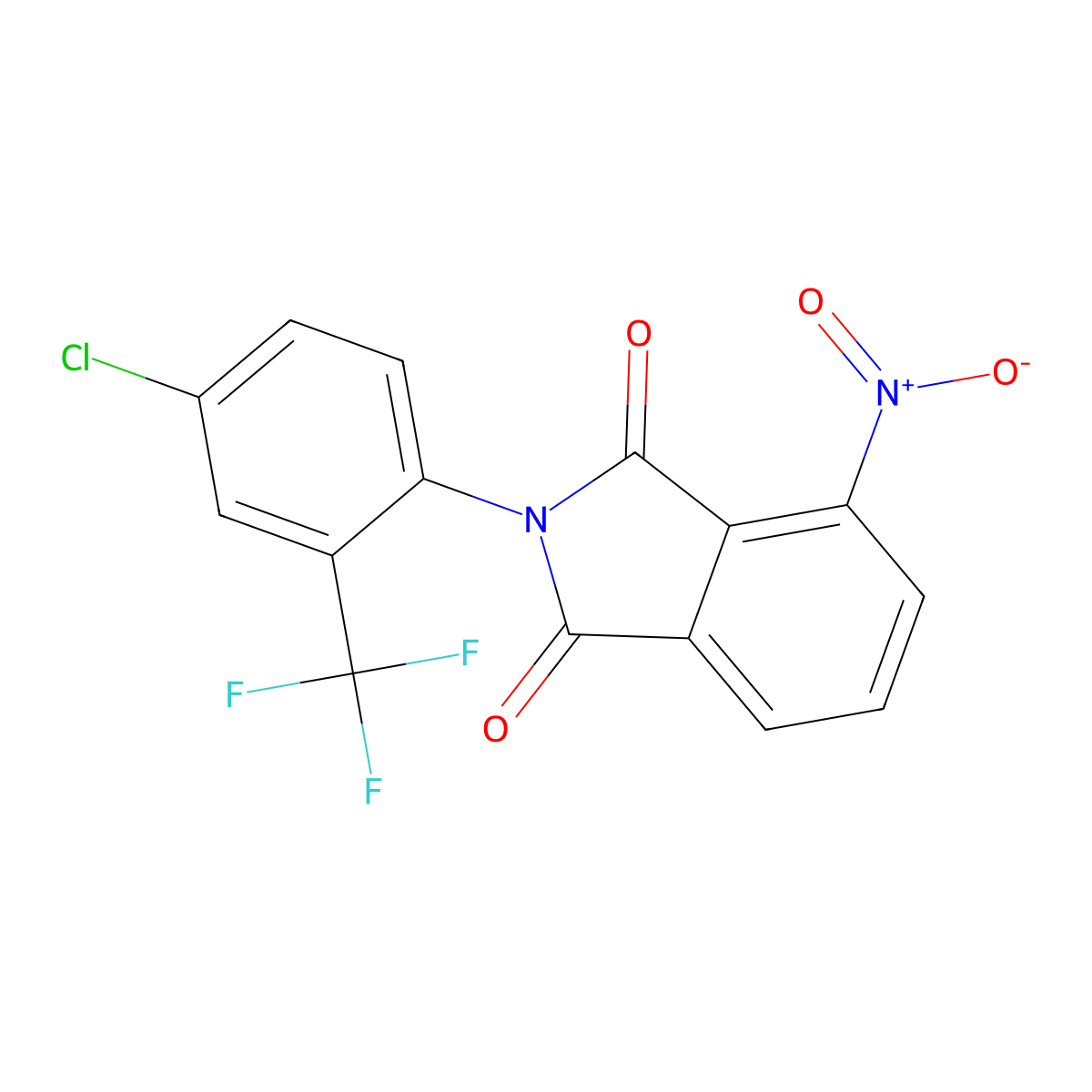 2-[4-Chloro-2-(trifluoromethyl)phenyl]-4-nitroisoindole-1,3-dione molecular structure, CAS 354548-30-4