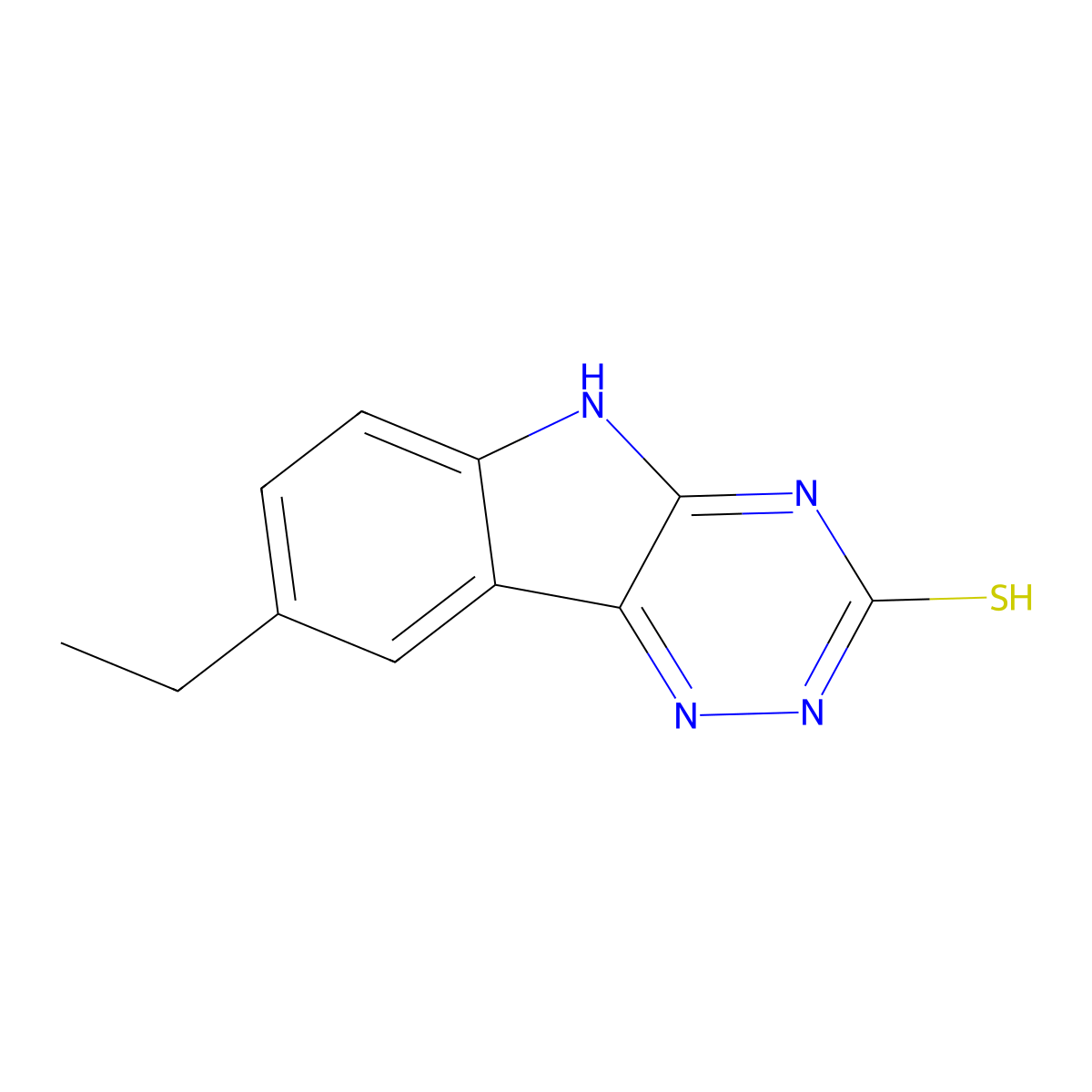 8-ethyl-2,5-dihydro-3H-[1,2,4]triazino[5,6-b]indole-3-thione molecular structure, CAS 354548-36-0