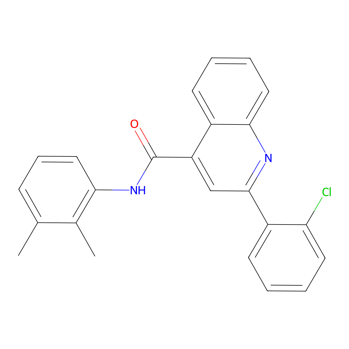 2-(2-chlorophenyl)-N-(2,3-dimethylphenyl)quinoline-4-carboxamide molecular structure, CAS 354548-55-3