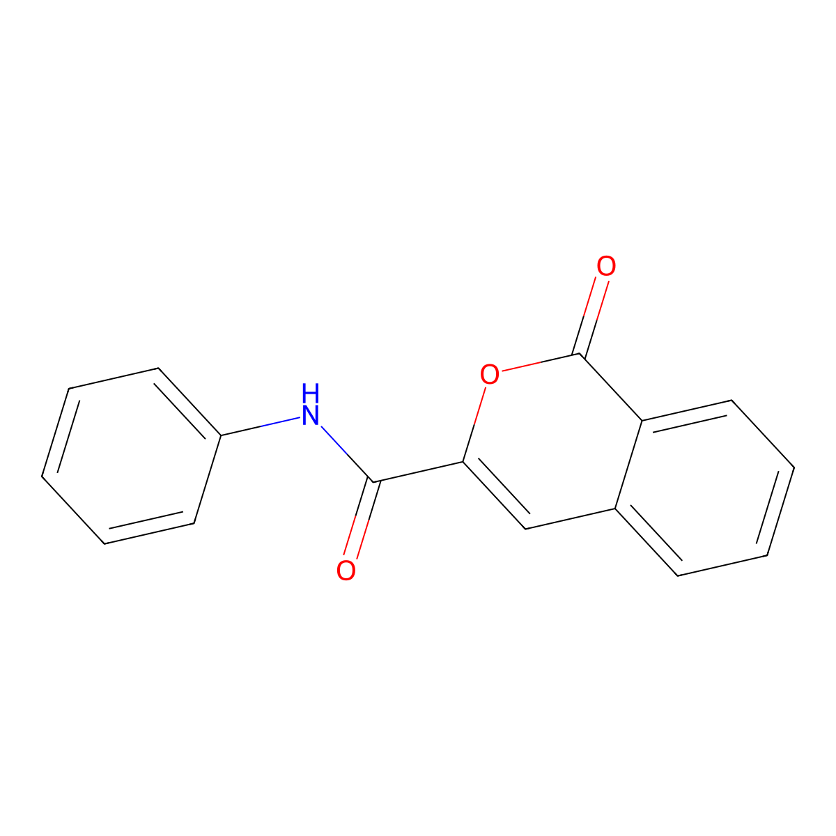 1-oxo-N-phenyl-1H-isochromene-3-carboxamide molecular structure, CAS 354548-58-6