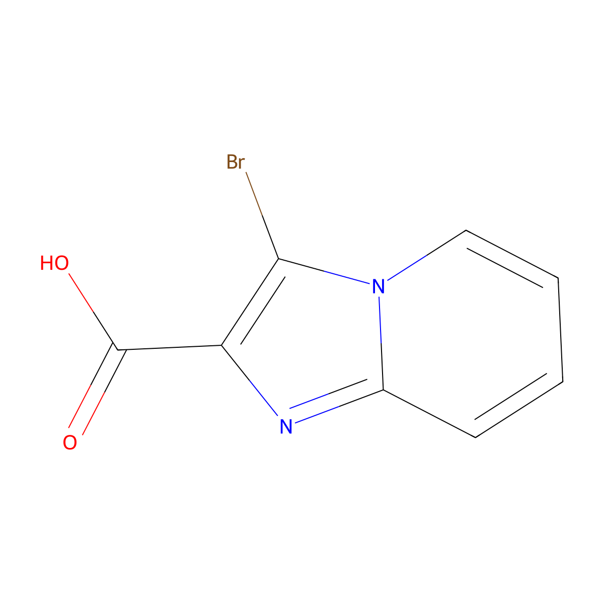 3-Bromoimidazo[1,2-a]pyridine-2-carboxylic acid molecular structure, CAS 354548-73-5