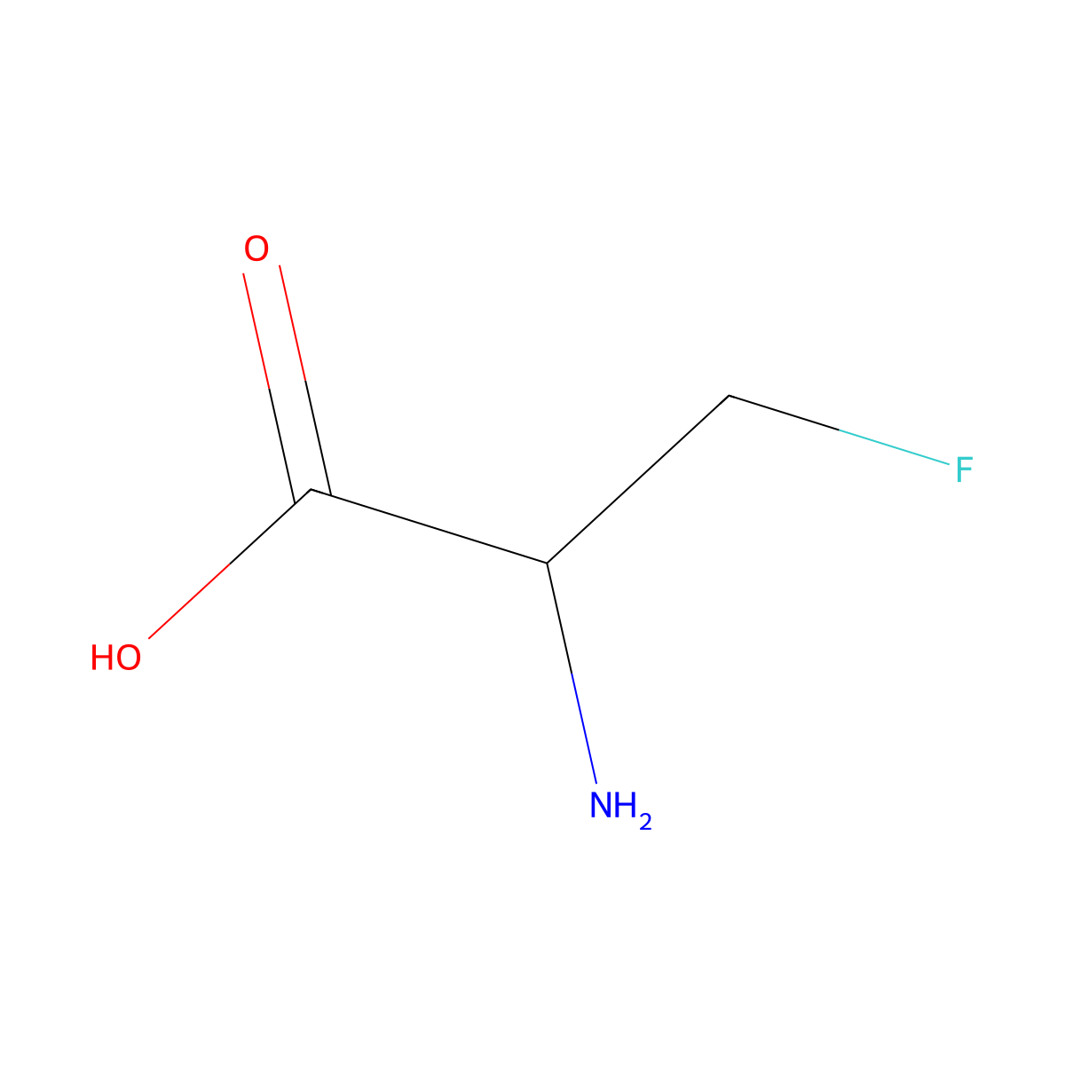 3-fluoro-D-alanine molecular structure, CAS 35455-20-0