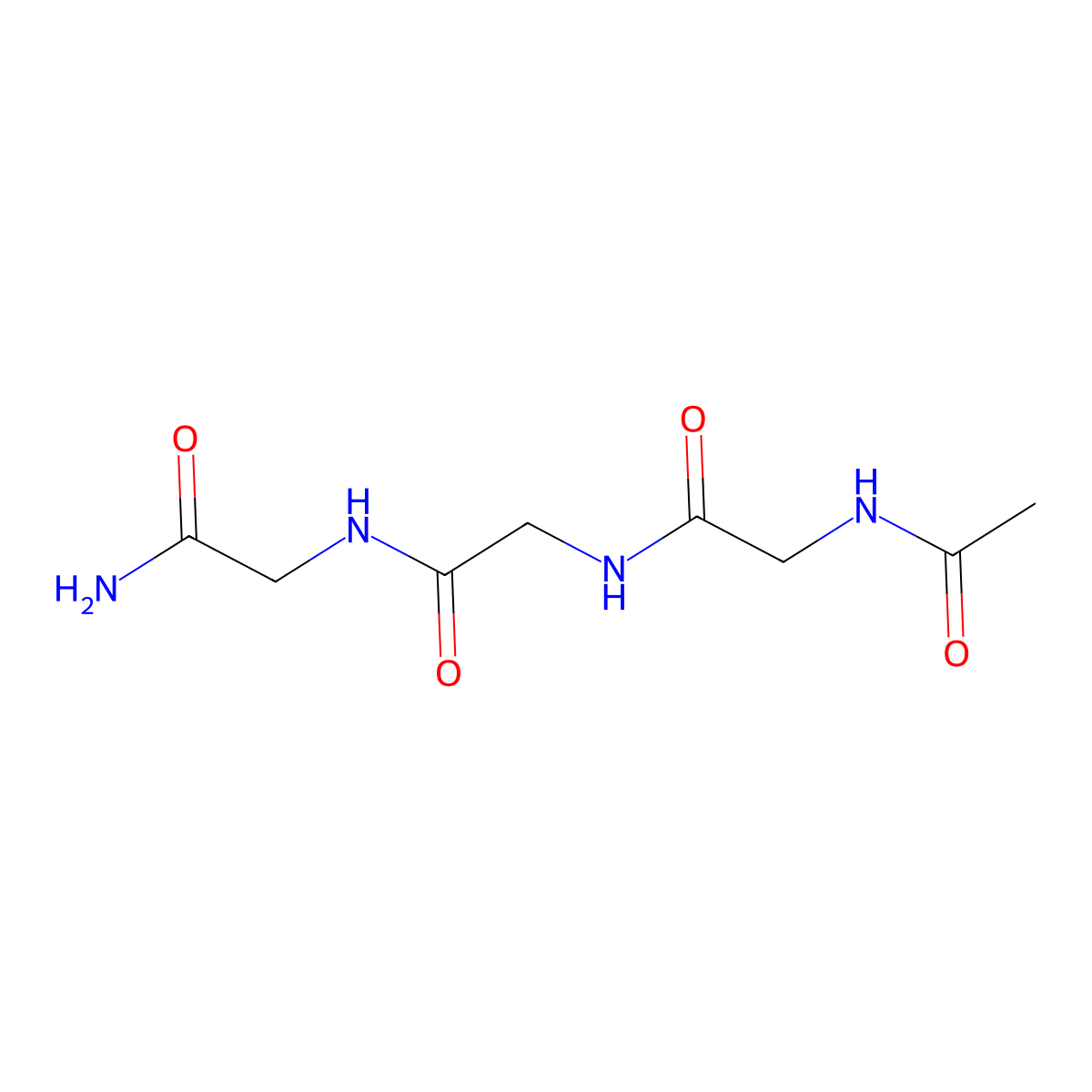 Ac-Gly-Gly-Gly-NH2 molecular structure, CAS 35455-24-4
