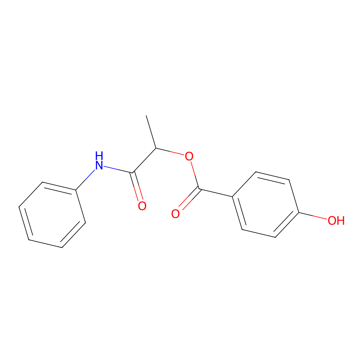 1-Oxo-1-(phenylamino)propan-2-yl 4-hydroxybenzoate molecular structure, CAS 354550-61-1