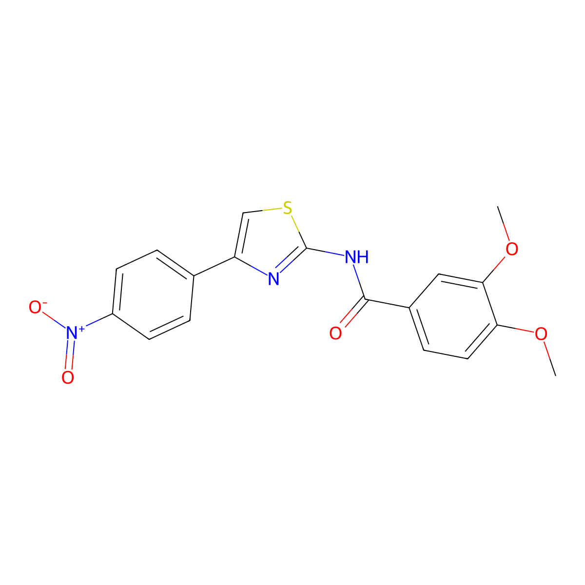 3,4-dimethoxy-N-[4-(4-nitrophenyl)-1,3-thiazol-2-yl]benzamide molecular structure, CAS 354550-67-7
