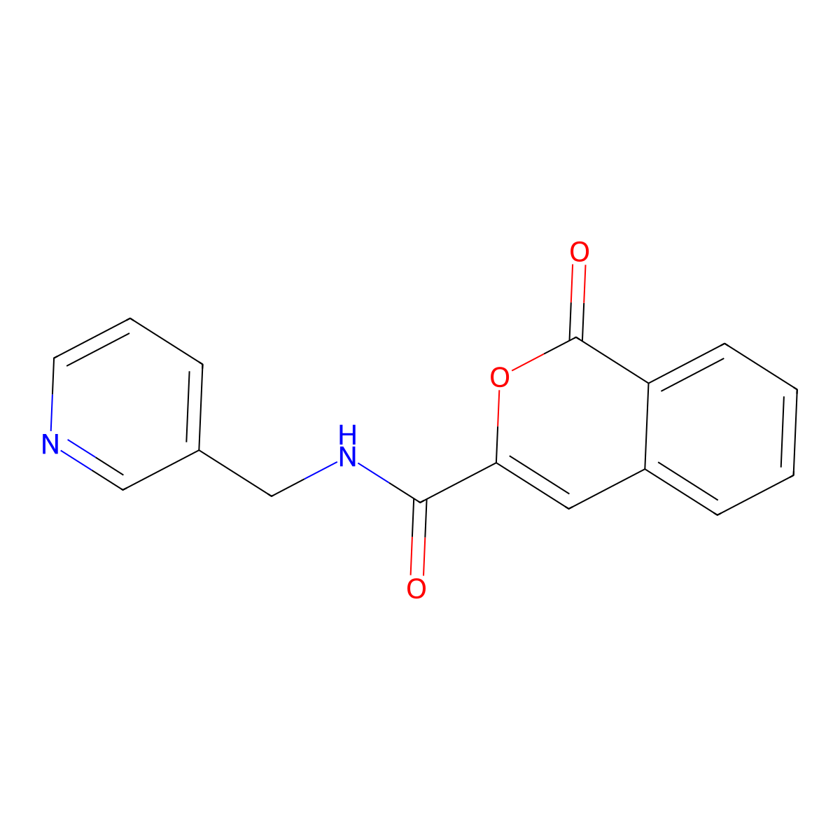1-oxo-N-(3-pyridinylmethyl)-1H-isochromene-3-carboxamide molecular structure, CAS 354550-89-3