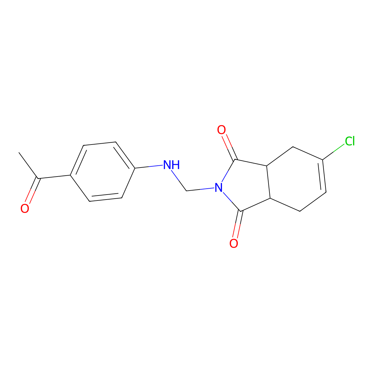 2-[(4-acetylanilino)methyl]-5-chloro-3a,4,7,7a-tetrahydro-1H-isoindole-1,3(2H)-dione molecular structure, CAS 354551-26-1