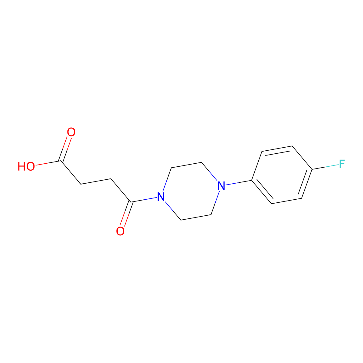 4-[4-(4-Fluorophenyl)piperazin-1-yl]-4-oxobutanoic acid molecular structure, CAS 354551-55-6