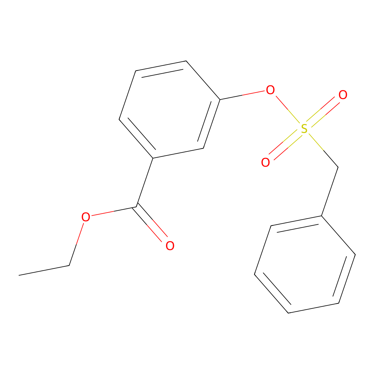Ethyl 3-[(benzylsulfonyl)oxy]benzoate molecular structure, CAS 354551-98-7