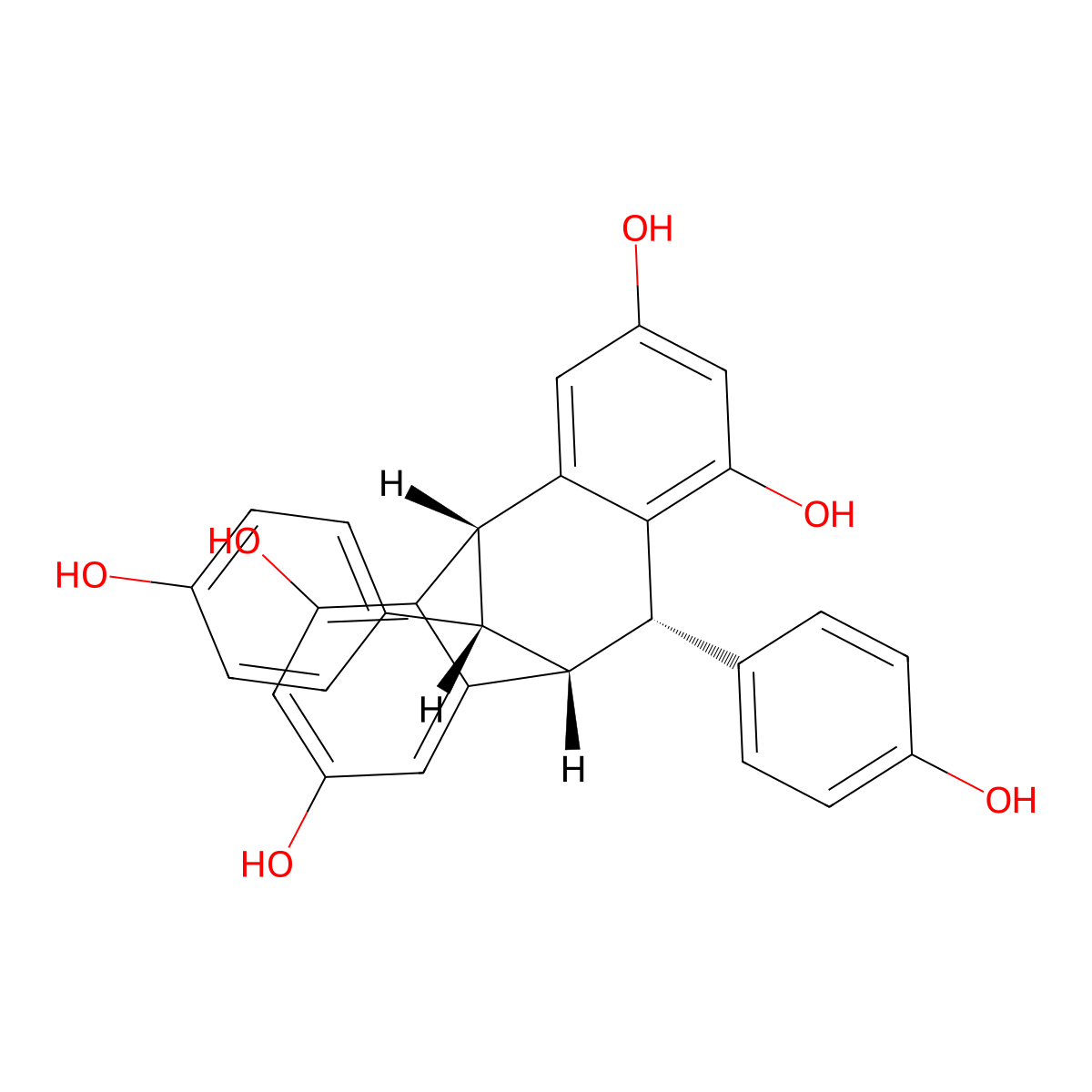(1S,8S,9R,16S)-8,16-bis(4-hydroxyphenyl)tetracyclo[7.6.1.02,7.010,15]hexadeca-2(7),3,5,10(15),11,13-hexaene-4,6,12,14-tetrol molecular structure, CAS 354553-38-1