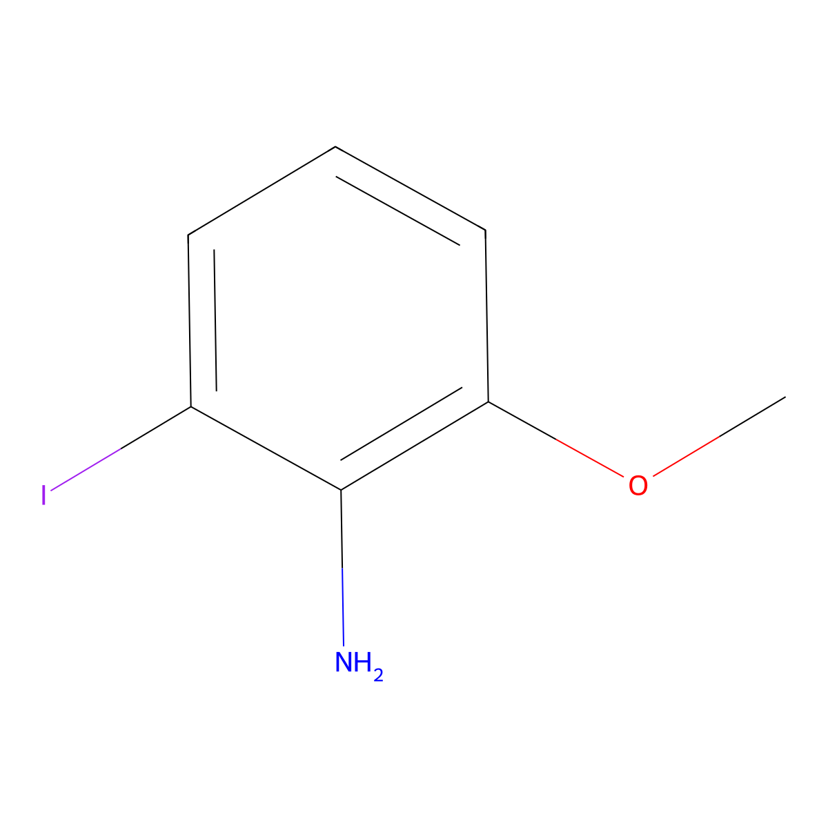 2-Iodo-6-methoxyaniline molecular structure, CAS 354574-31-5