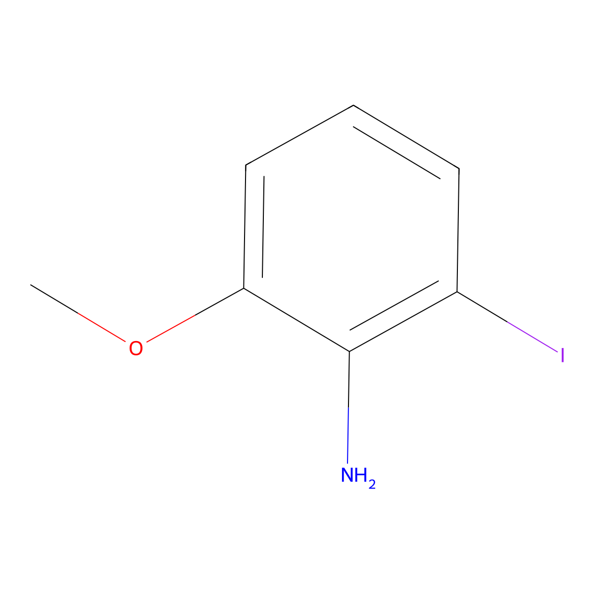 2-Iodo-6-methoxyaniline molecular structure, CAS 354574-31-5