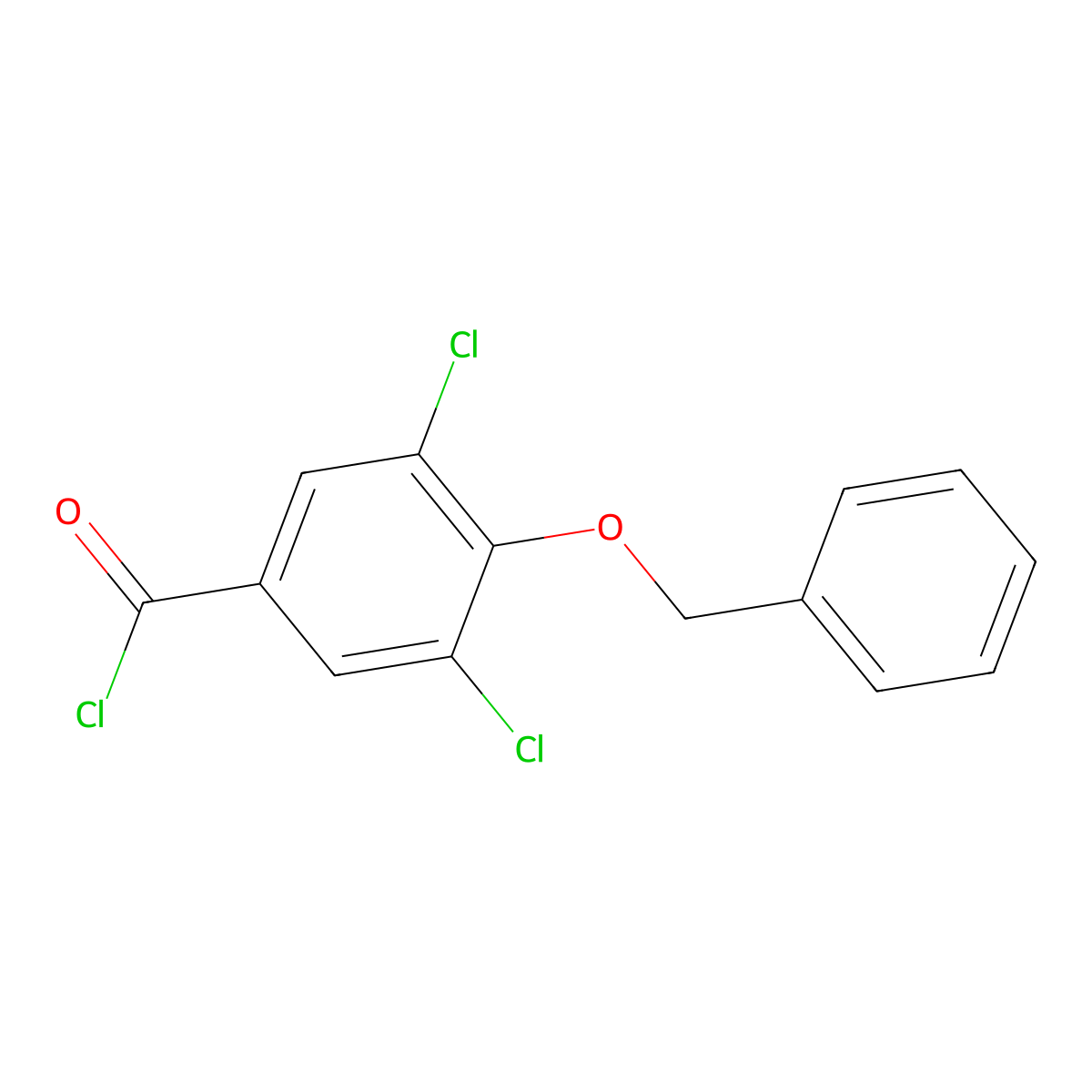 4-Benzyloxy-3,5-dichlorobenzoyl chloride molecular structure, CAS 354575-15-8