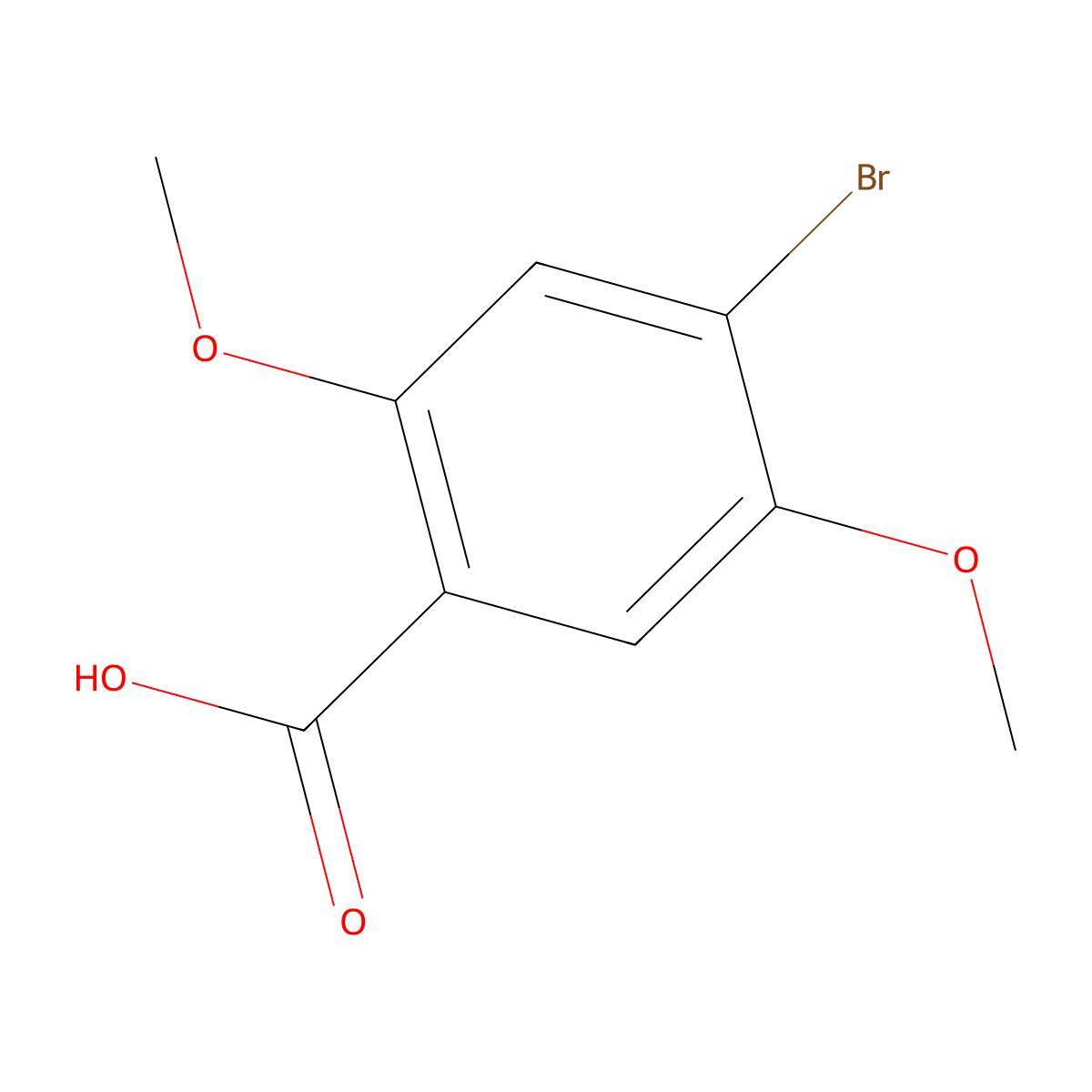 4-Bromo-2,5-dimethoxybenzoic acid molecular structure, CAS 35458-39-0