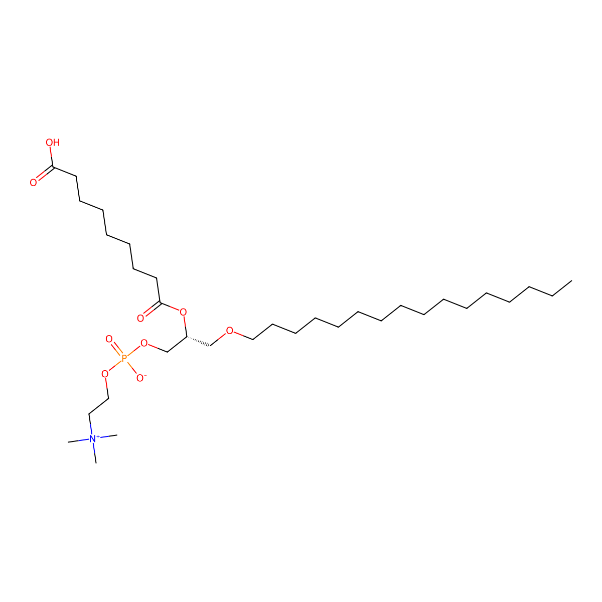 PC(O-16:0/9:0(Cooh)) molecular structure, CAS 354583-69-0