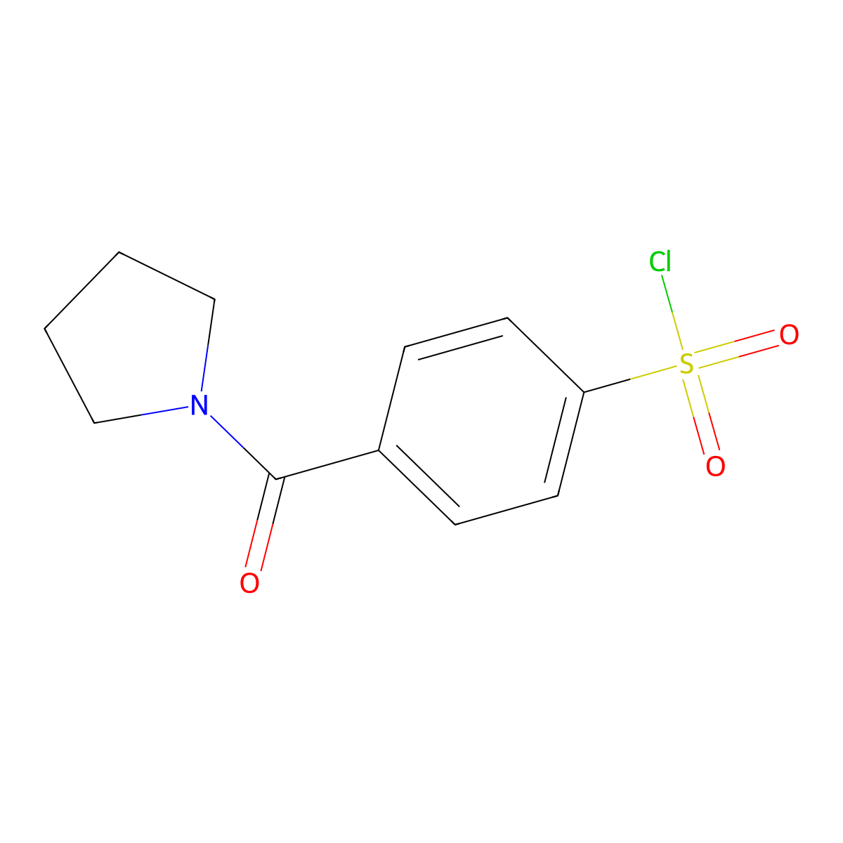 4-(Pyrrolidine-1-carbonyl)benzene-1-sulfonyl chloride molecular structure, CAS 354587-60-3