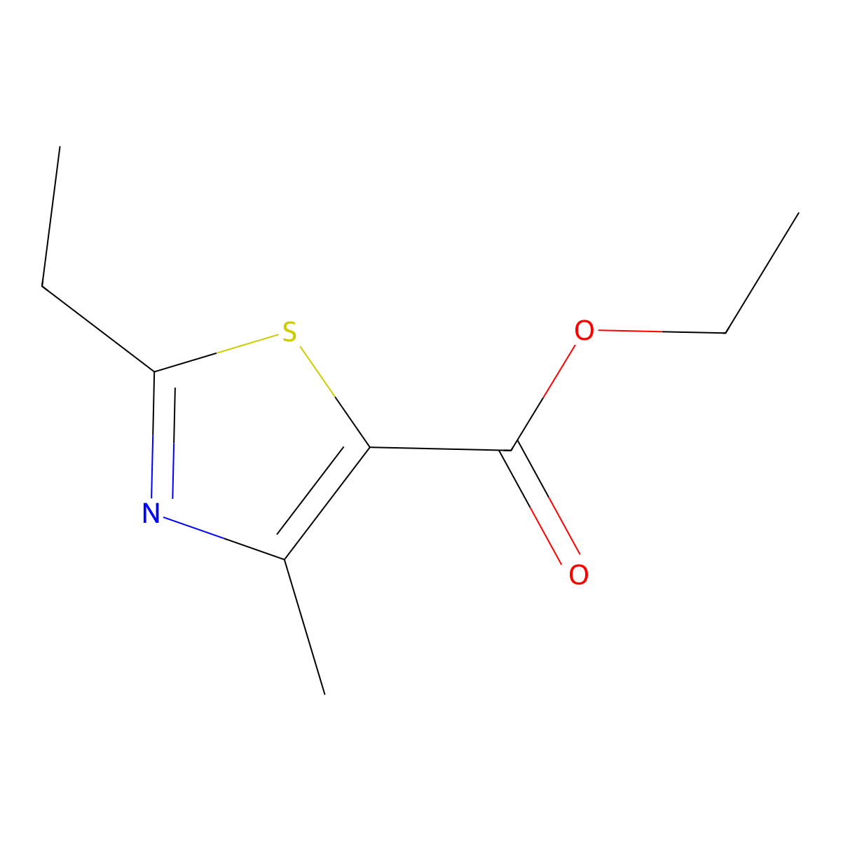 Ethyl 2-ethyl-4-methyl-1,3-thiazole-5-carboxylate molecular structure, CAS 354587-62-5
