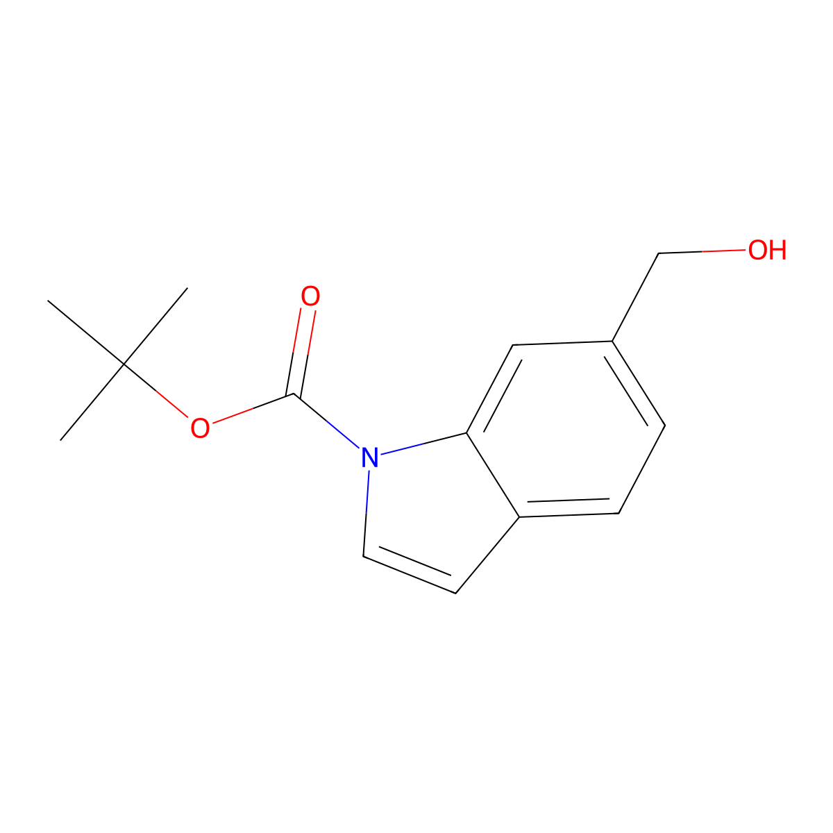 tert-Butyl 6-(hydroxymethyl)-1H-indole-1-carboxylate molecular structure, CAS 354587-72-7