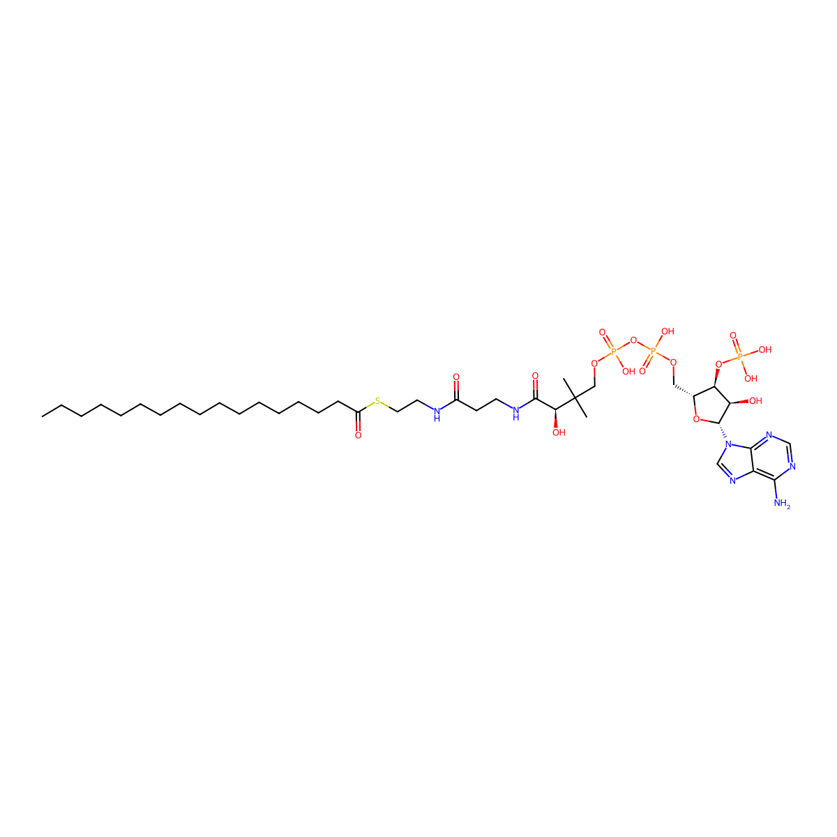 heptadecanoyl-CoA molecular structure, CAS 3546-17-6