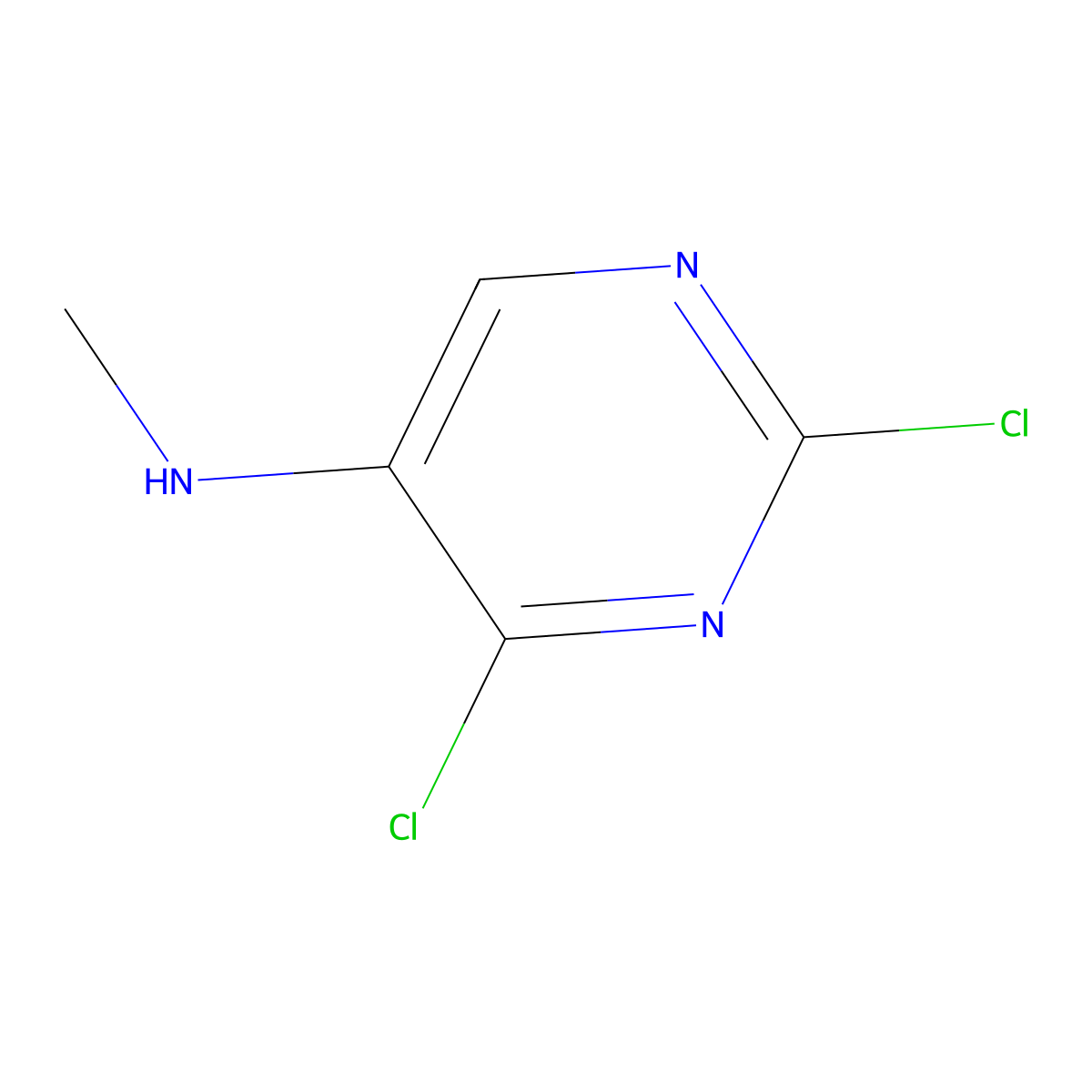 2,4-dichloro-N-methylpyrimidin-5-amine molecular structure, CAS 3546-51-8