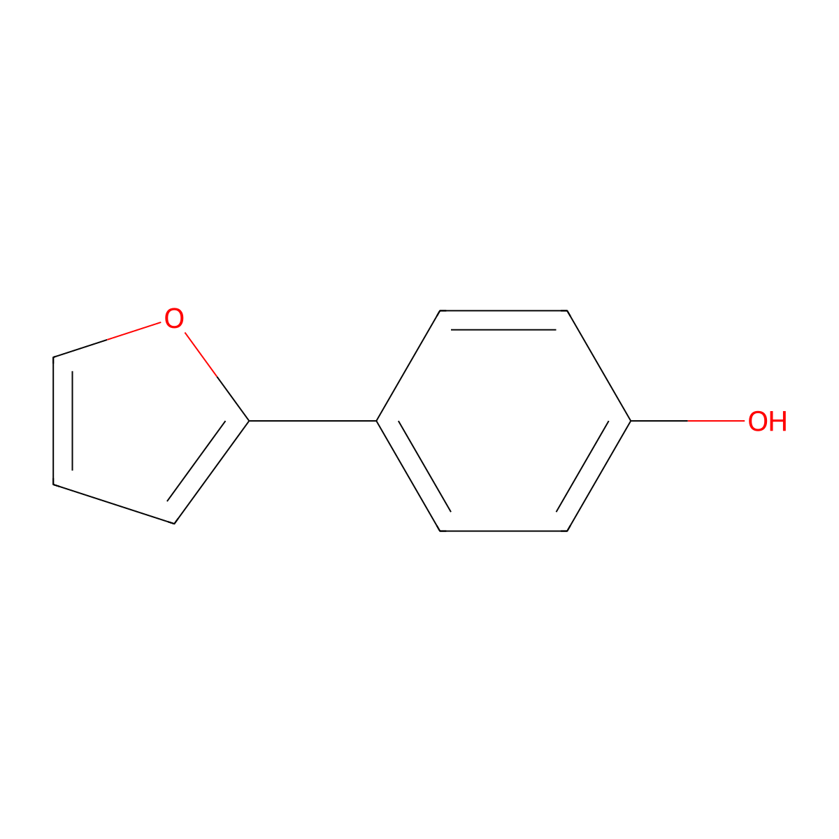 4-(2-Furyl)phenol molecular structure, CAS 35461-94-0