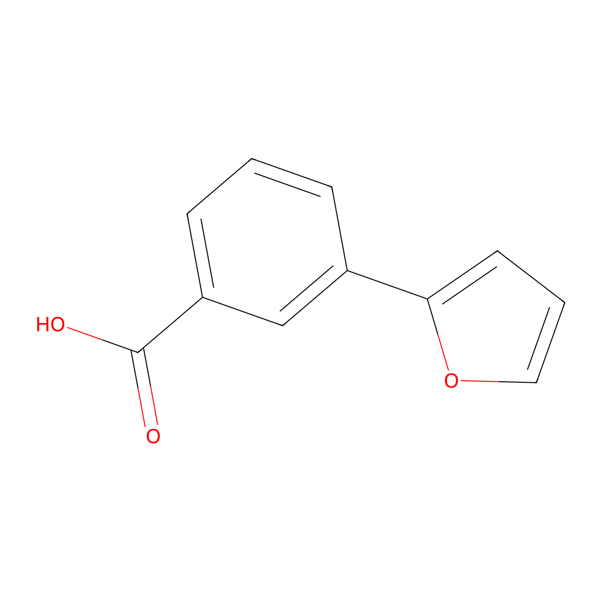 3-(2-furyl)benzoic Acid molecular structure, CAS 35461-99-5