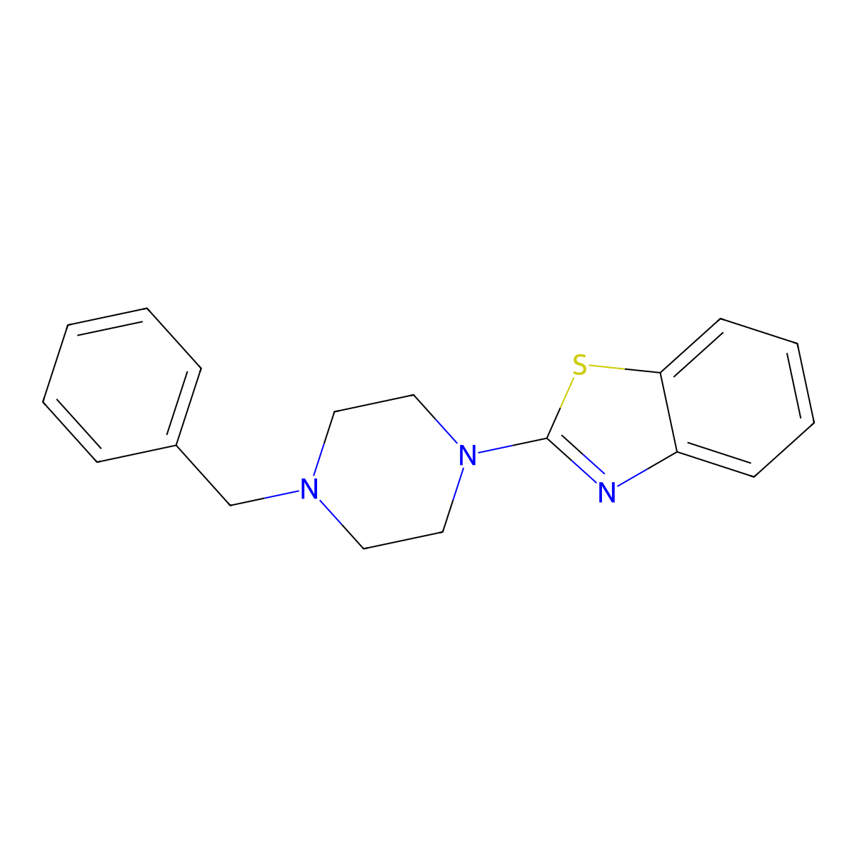 2-(4-Benzylpiperazin-1-yl)-1,3-benzothiazole molecular structure, CAS 35463-75-3